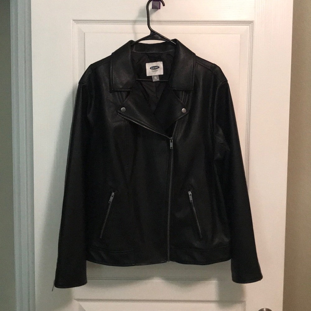 Women’s Faux-Leather Moto Jacket